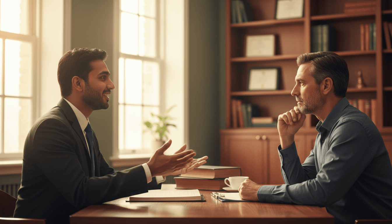 Open legal consultation with clear explanation of case strategy